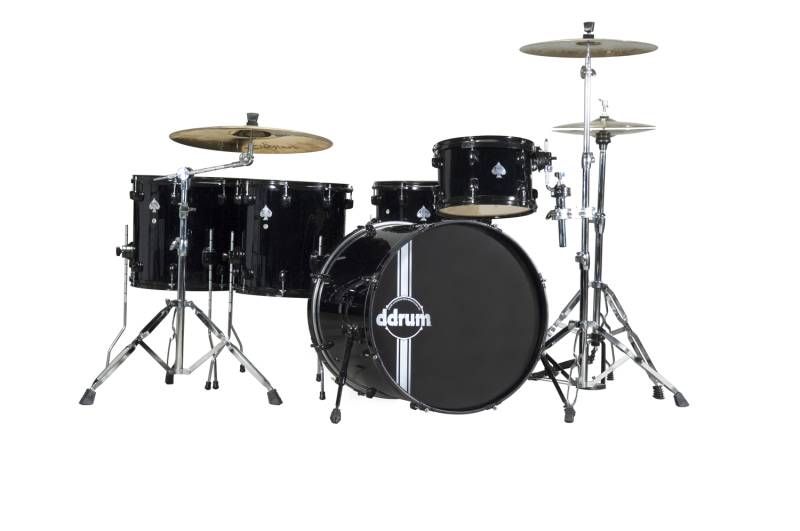 ddrum Diablo Punx 5 Piece Drum Set, Shell Pack, Black on Black