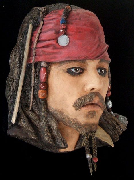 Johnny Depp Pirates Life Size Color Bust Caribbean