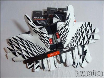 Nike Vapor Jet Football Gloves White Black GF0080 110 Carbon Elite Med