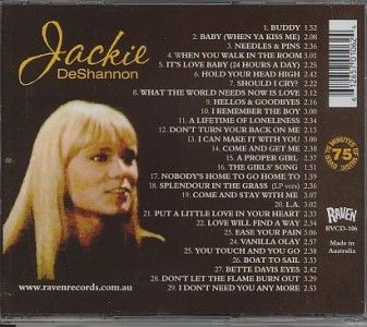 Jackie DeShannon CD   Best Of 1958 1960 New / Sealed 29 Tracks