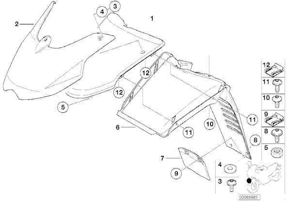 BMW F650GS Dakar Front Fender Extension 46617655717