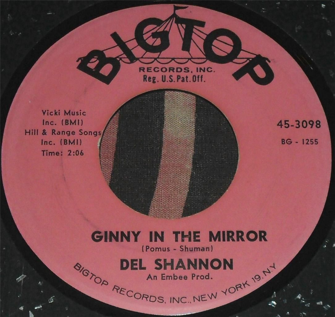 DEL SHANNON GINNY IN THE MIRROR I WONT BE THERE 1962 USA M HEAR