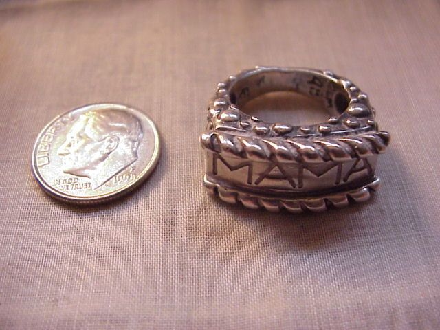 Estate Dian Malouf Sterling Ring Sz 4 Mama