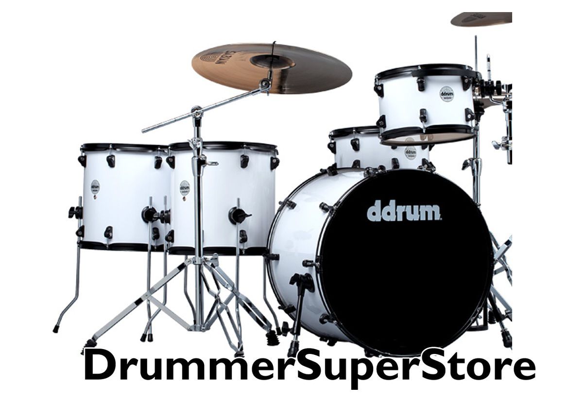 Ddrum Journeyman Drum Set with Hardware 22x20 White Kit JMR522 Wht