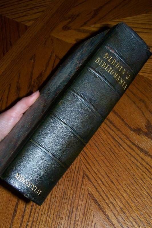 1842 BIBLIOMANIA Thomas DIBDIN Bibliophile Books Rare Antique LEATHER