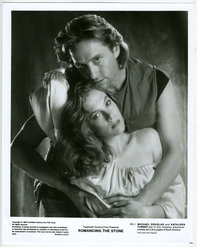 Movie Still~Michael Douglas & Kathleen Turner in Romancing the Stone