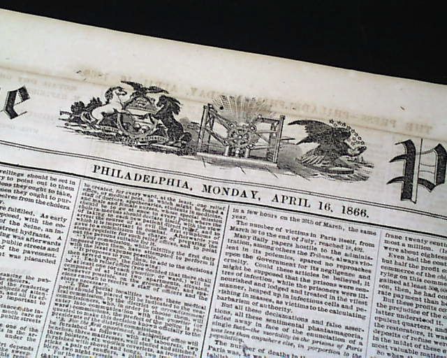 Dearing Family Murders Anton Probst Old 1866 Newspaper