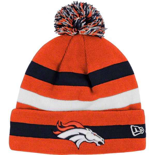 Denver Broncos New Era NFL On Field Sport Knit Winter Ski Hat Cap