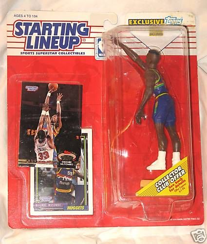 Denver Nuggets Dikembe Mutombo Starting Lineup 1993