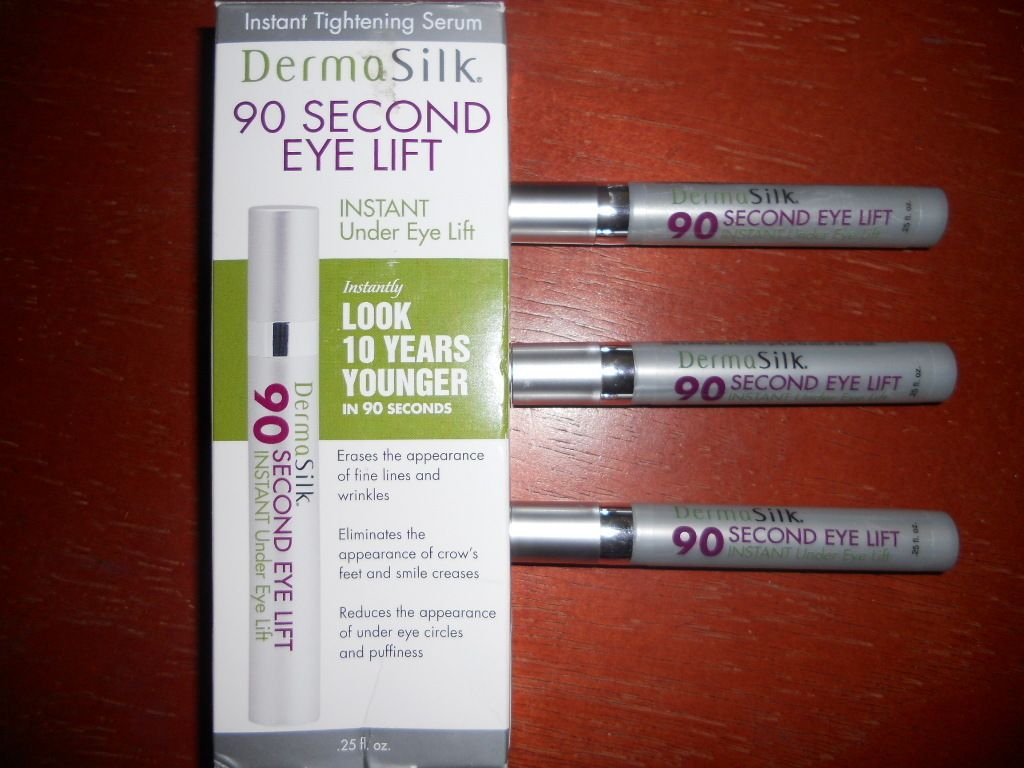 3x DERMASILK 90 SECOND EYE LIFT INSTANT UNDER EYE LIFT NO EXP DATE ON