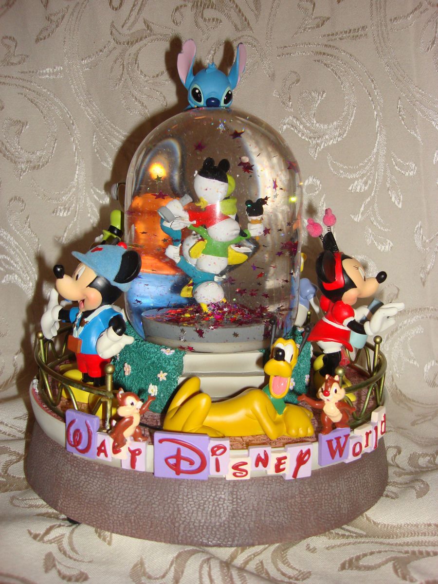 Disney Snowglobe Walt Disney World EntryWay Mickey Minnie Pluto Donald