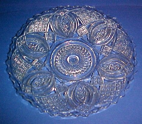 EAPG Imperial Glass 88 Diamond Ring 10 1 2 Cake Plate