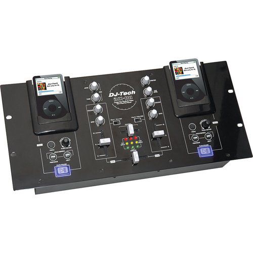 DJ Tech IMX 101 19 2 Channel Professional DJ Mixer with Twin iPod