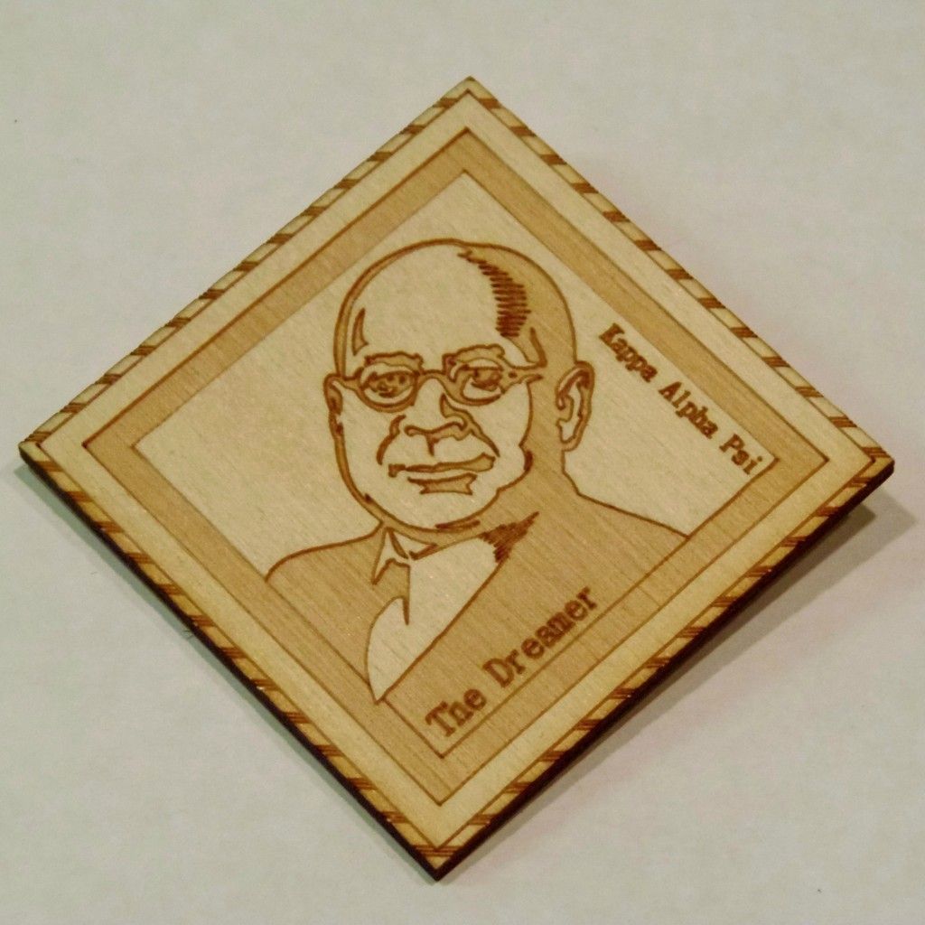   Laser Cut Kappa Alpha Psi Frat Lapel Pin Founder Elder Watson Diggs