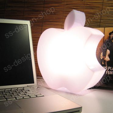 White Bitten Apple Desk Lamp Retro Decor US Plug