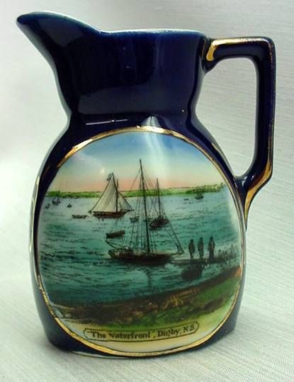 Antique Germany Souvenir Pitcher Waterfront Digby NS