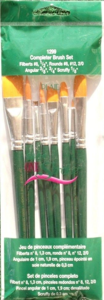 Donna Dewberry FolkArt One Stroke Completer Brush Set 1299 8 Pcs