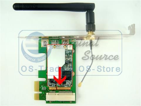 WLAN Wireless WiFi TV Card Mini PCI E to Desktop PCI E Adapter Antenna