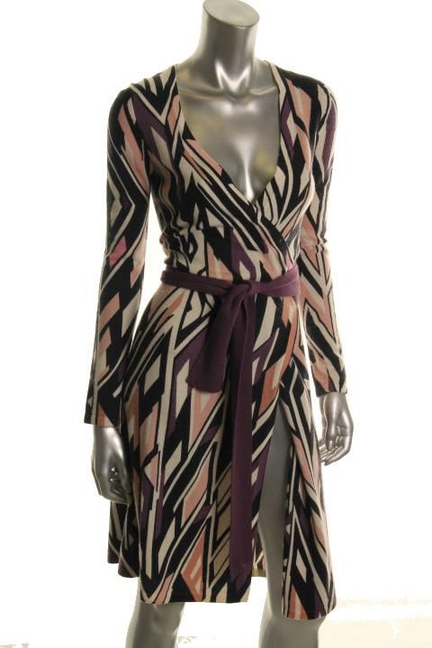 Diane Von Furstenberg New Multi Color Cashmere Long Sleeves Wrap