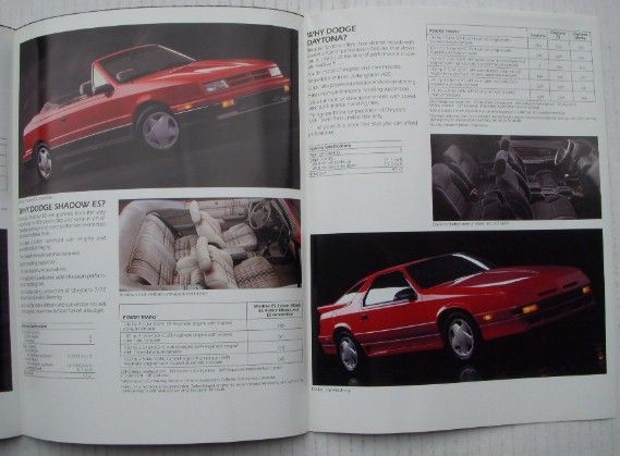 Dealer Brochure 1991 Dodge Stratus Spirit R T Daytona