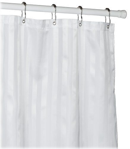 New Croscill Fabric Shower Curtain Liner White