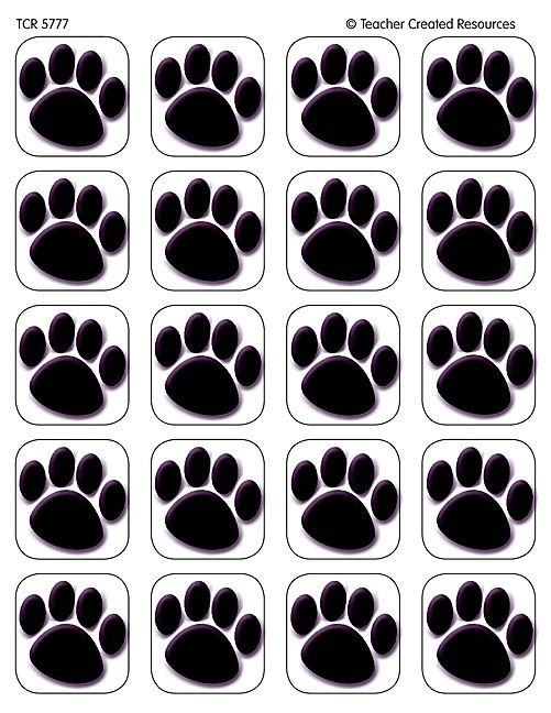 120 Black Paw Prints Stickers Cats Dogs Paws New