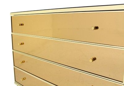  of Vintage Mid Century Contemporary Mirrored Bachelor Chests Dressers