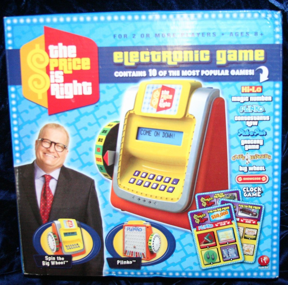  iToys PRICE IS RIGHT ELECTRONIC GAME Drew Carey 10 Games Hi Low Plinko