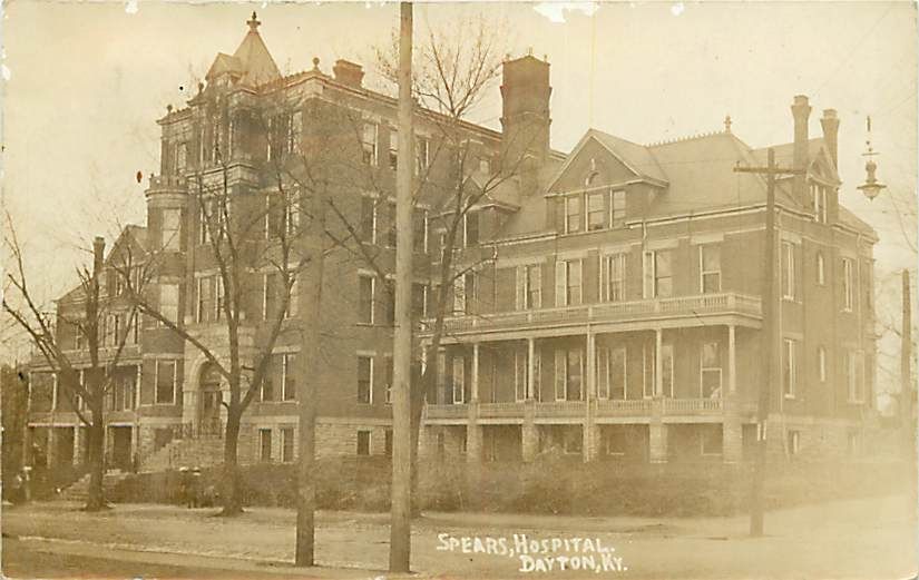 KY Dayton Spears Hospital RPPC mailed 1907 Early T65375