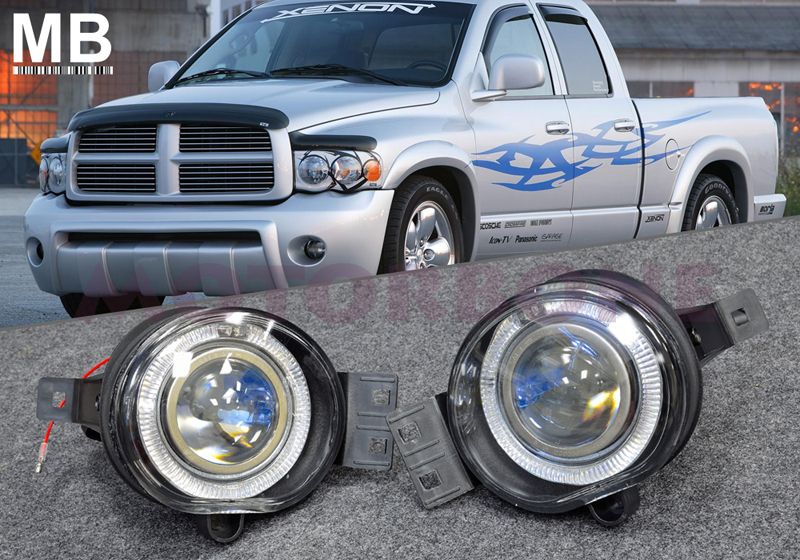 Dodge RAM 02 08 Durango 04 06 Halo Projector Fog Light Clear L R