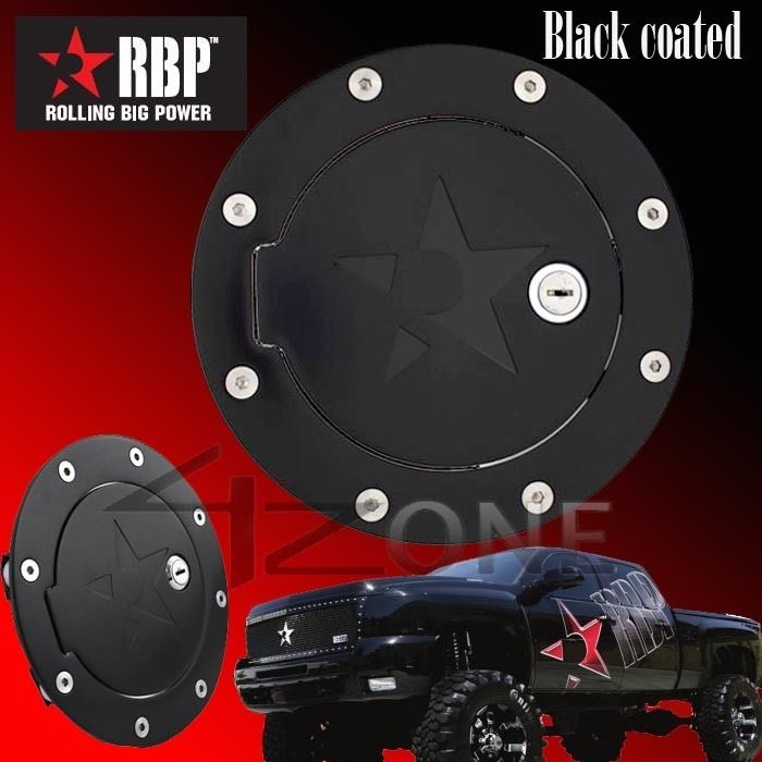 RBP Billet Black Fuel Gas Door w Lock 02 08 Dodge RAM 1500