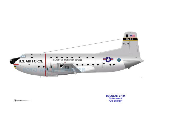 18x24 Print Douglas C 124 Globemaster II Cat 219