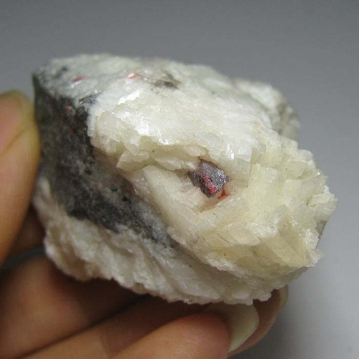 Red Cinnabar Crystal White Dolomite Specimen F0727