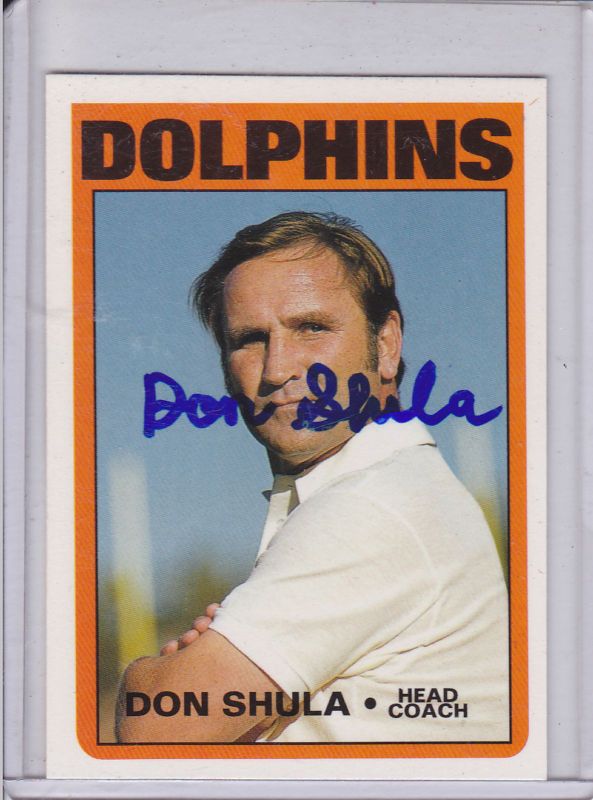 Don Shula HOF 1972 Induction Autograph RARE Dolphins