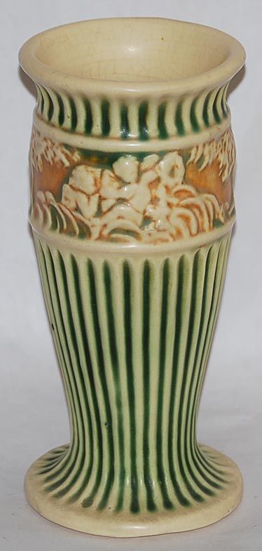 Roseville Pottery Donatello Vase 184 8 (MINT, ESTATE FRESH and NO