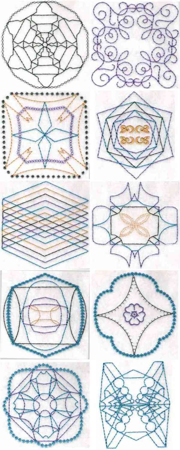 Quilt Block Doodles 2 Machine Embroidery Designs