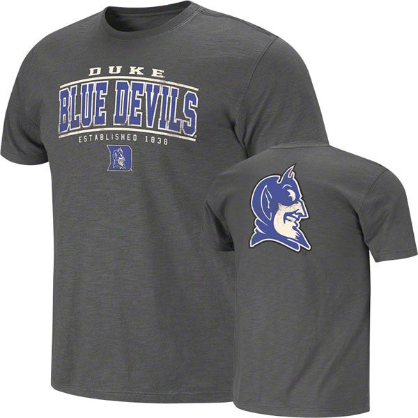 Duke Blue Devils Charcoal Hawk Slub Knit T Shirt