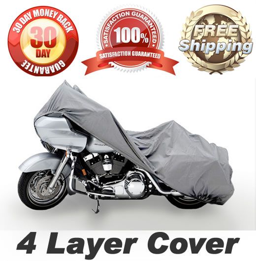   CRUISER BIKE 4 LAYER WEATHERPROOF DUST COVER GRAY STORAGE COVERS XXL