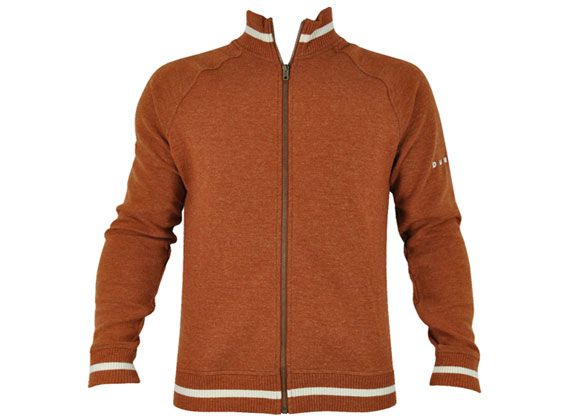 Dunning Mens Amp Merino Full Zip Wool Jacket   Burnt Orange M