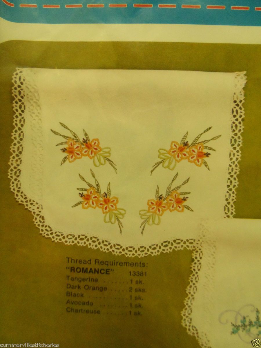 Stamped Cross Stitch Dresser Scarf Doily Scarves Doilies Romance