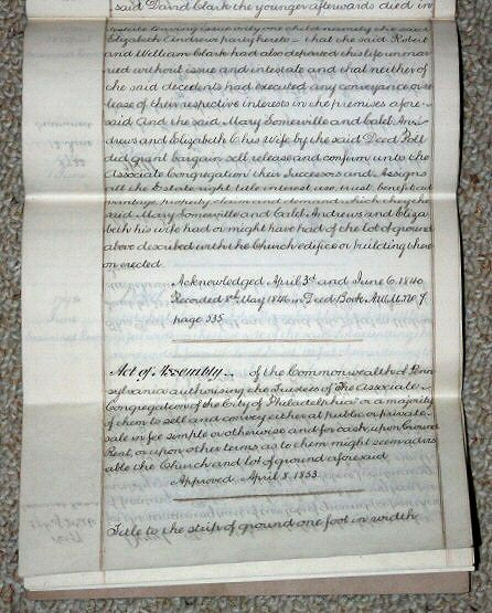 Philadelphia Presbyterian Documents Morris Norris Etc