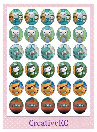 X30 Octonauts Edible Rice Paper Cake Cupcake Toppers Decorations