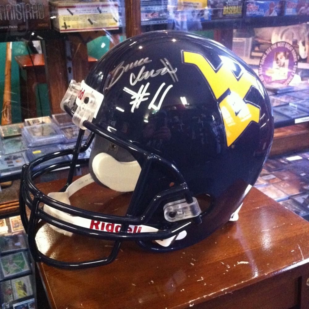 WVU Auto Bruce Irvin Full Sized Helment Autographed