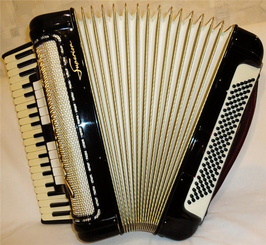 Beautiful German Accordion Horch Superior 120 Bass