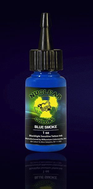 Moms Nuclear UV Tattoo Ink Blue Smoke 1 oz Ultra Violet