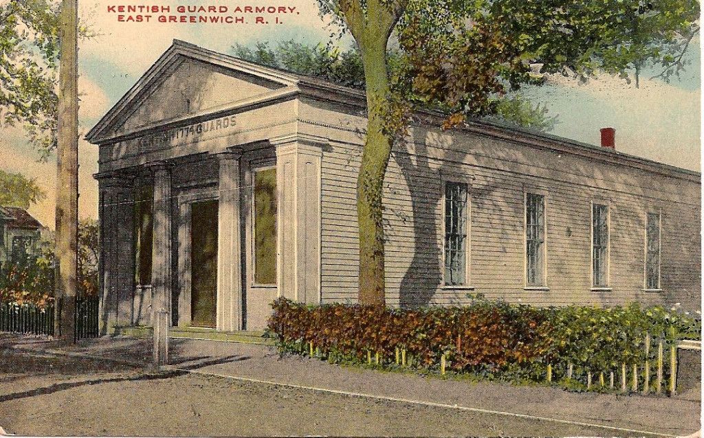 Kentish Guard Armory Early East Greenwich RI Postcard