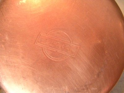 ANTIQUE ROCHESTER COPPER CHAFING PAN DISH & STAND