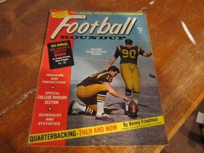 College & Pro Football NFL Preview books 1960s 1970s Stats