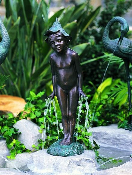 23 Wildflower Edward Berge Bronze Fountain Young Child