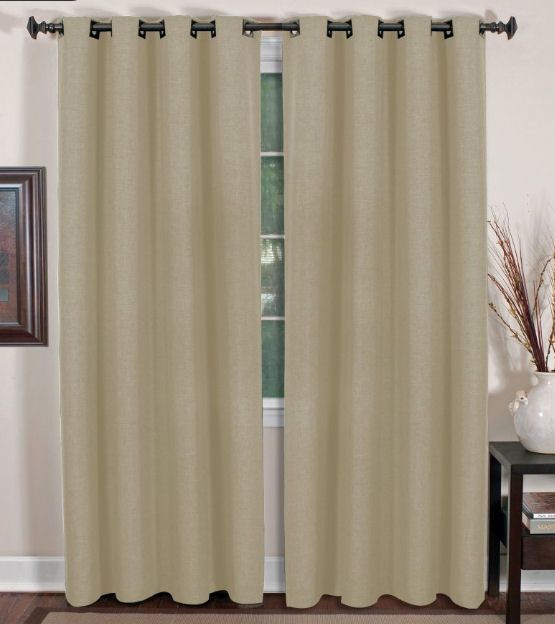 Elrene Home Fashions Stratton Ivory 52 x 84 Square Grommet Drape Panel